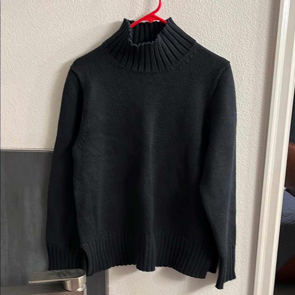 JCrew Black cotton Turtleneck Sweater